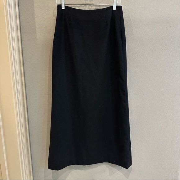 NICOLE FARHI | 6 | Black 100% cashmere long Maxi skirt - Picture 5 of 11